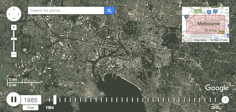 Google Timelapse Interactive Map