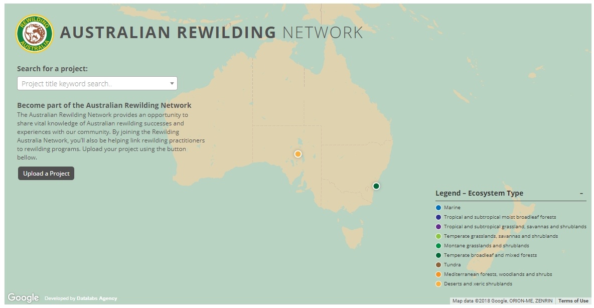 Case Study: Rewilding Australia Project Map
